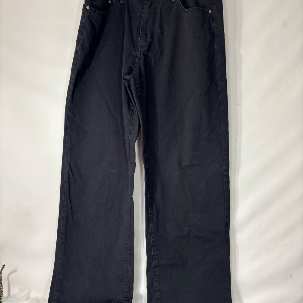 Calvin Klein Black Wide Leg Jeans Size 34
